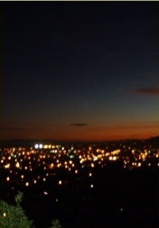 City lights of Santa Barbara